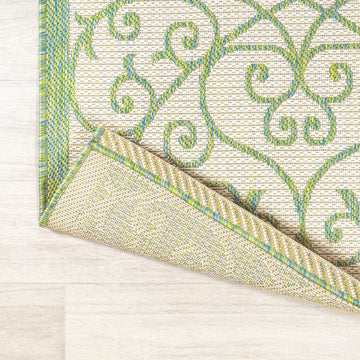 Madrid Vintage Filigree Textured Weave Indoor/outdoor Area Rug